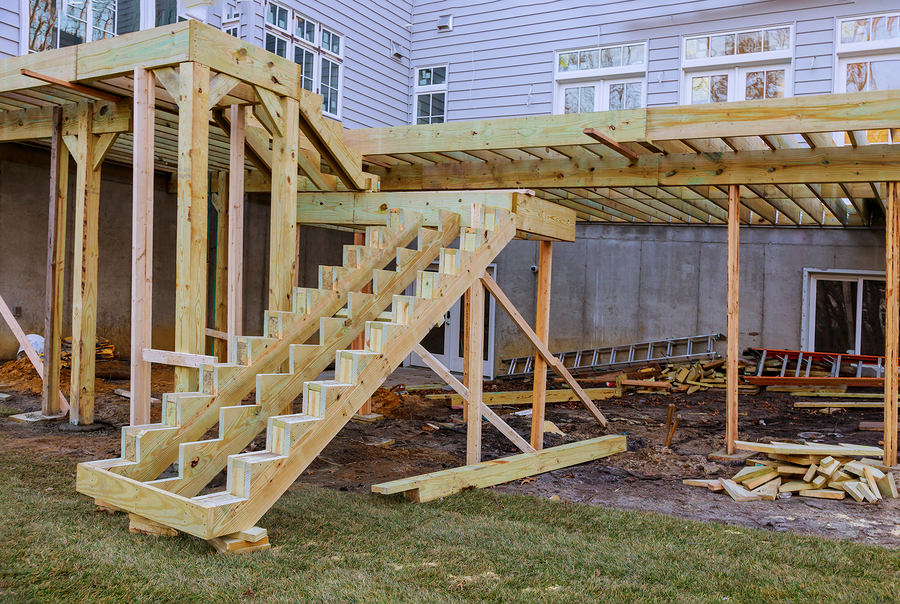 photo of deck patio construction fixing old damaged yard in Orangevale, Folsom areas Granite Bay, El Dorado Hills